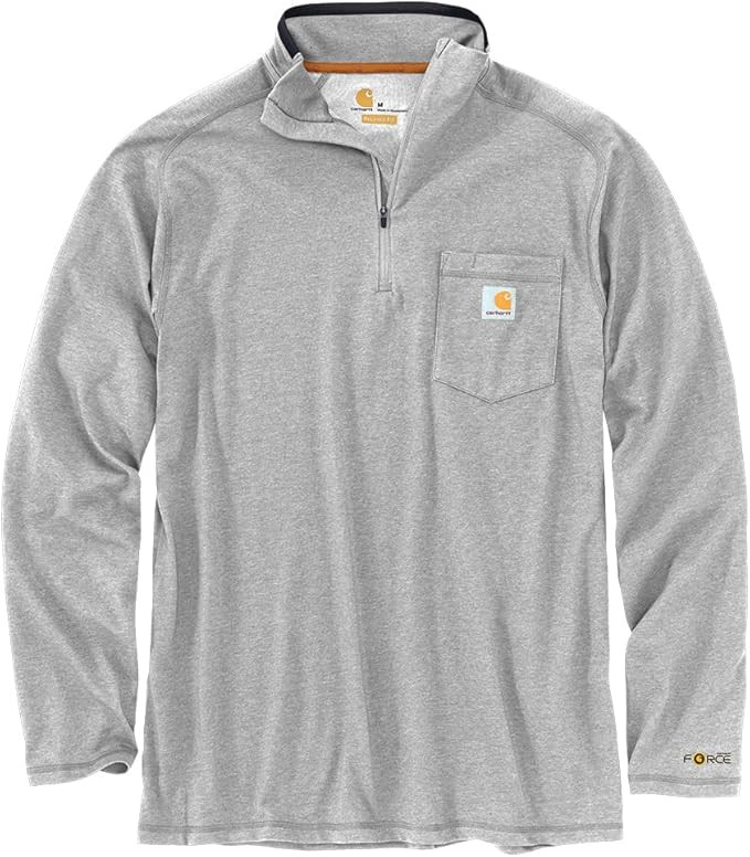 Carhartt Men's 104255 Force® Relaxed Fit Quarter Zip Pocket T-Shirt | Amazon (US)