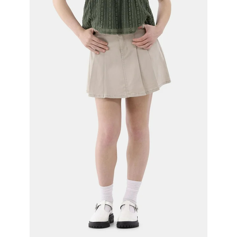 No Boundaries Mid Rise Button Skirt, Women's | Walmart (US)