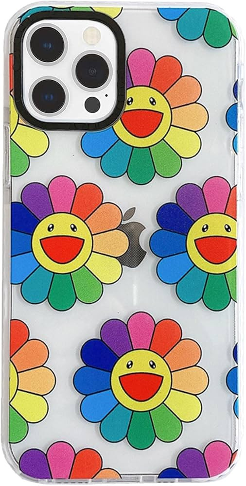 Colorful Sunflower Floral Flower Pattern for iPhone 12 Pro Max Case Cute Rainbow Sunflowers for i... | Amazon (US)