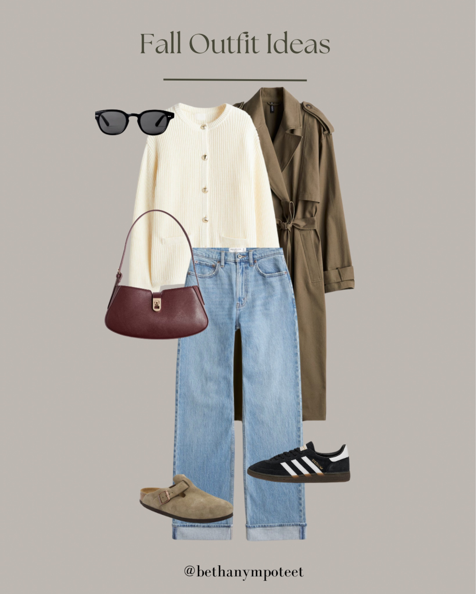 Fall Outfit Ideas! Casual fall outfit that includes high rise Abercrombie denim, new H&M arrival cardigan and an olive trench coat! 

#LTKshoecrush #LTKfindsunder100 #LTKstyletip
