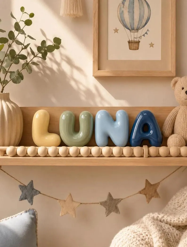Personalized 3D Bubble Letters Name | Custom Nursery Wall Decor | Etsy (Global)
