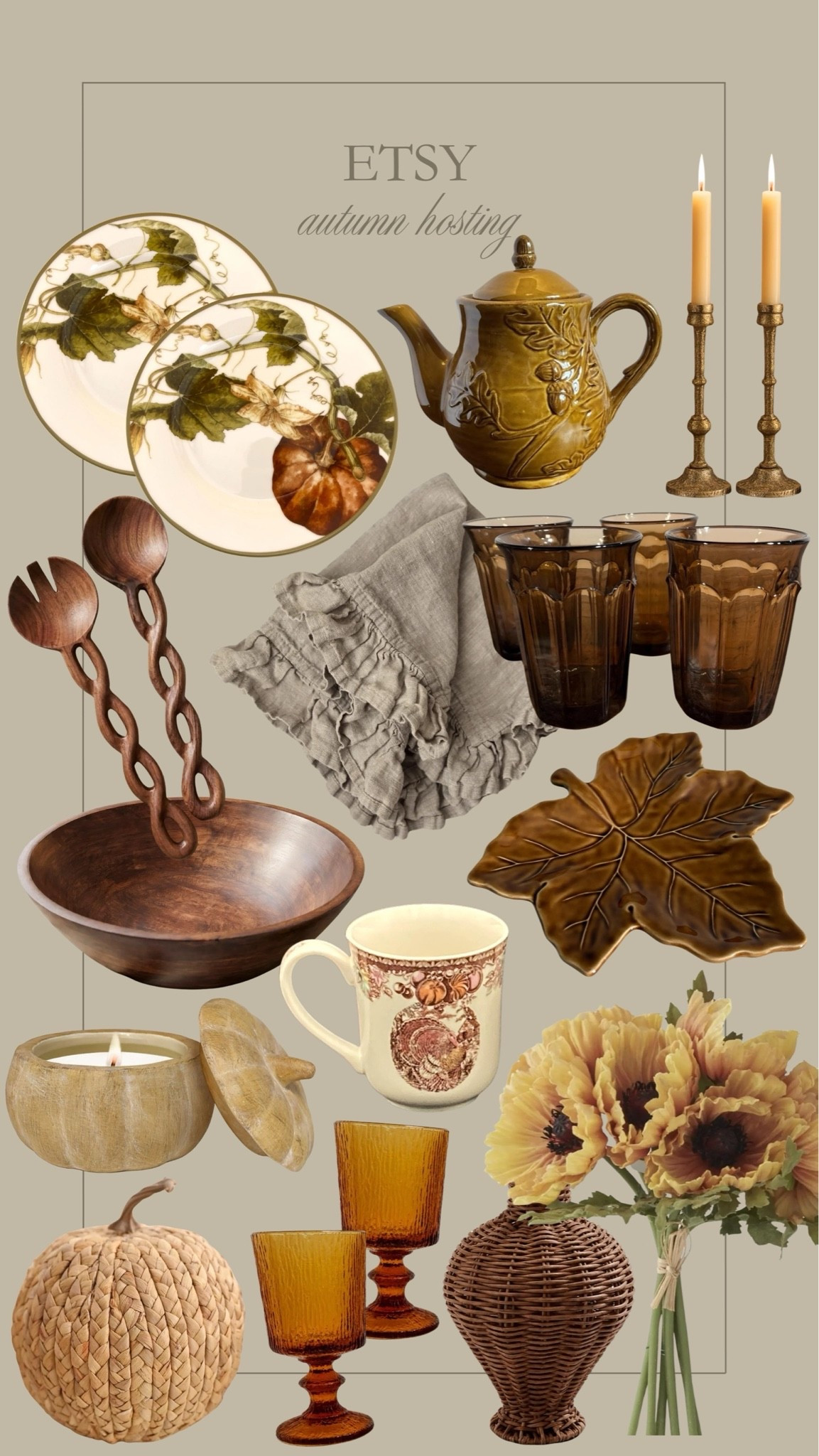 Autumn hosting with finds from Etsy! 🍁🍂🤎🌻 Aren’t these fall decor finds just so charming? Perfect for a seasonal dinner party.

#LTKSeasonal #LTKHome