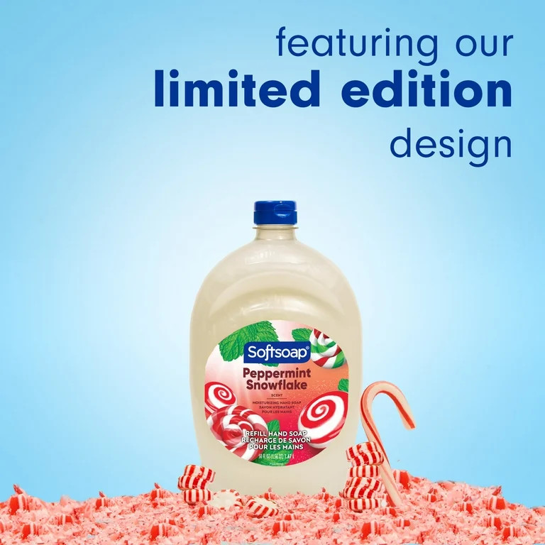 Softsoap Limited Edition Peppermint Snowflake Liquid Hand Soap, 50 oz Refill Bottle | Walmart (US)
