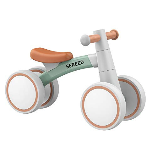 SEREED Baby Balance Bike for 1-2 Year Olds - 4 Wheels, First Bike for Toddlers, Birthday Gift (Green) | Amazon (US)