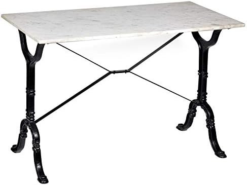 BOWERY HILL Solid Marble Top Bar Table in White | Amazon (US)