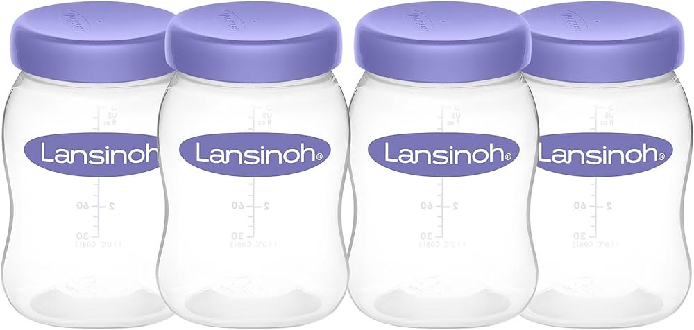 Lansinoh Breastmilk Storage Breast Pump Bottles, 4 Count | Amazon (US)