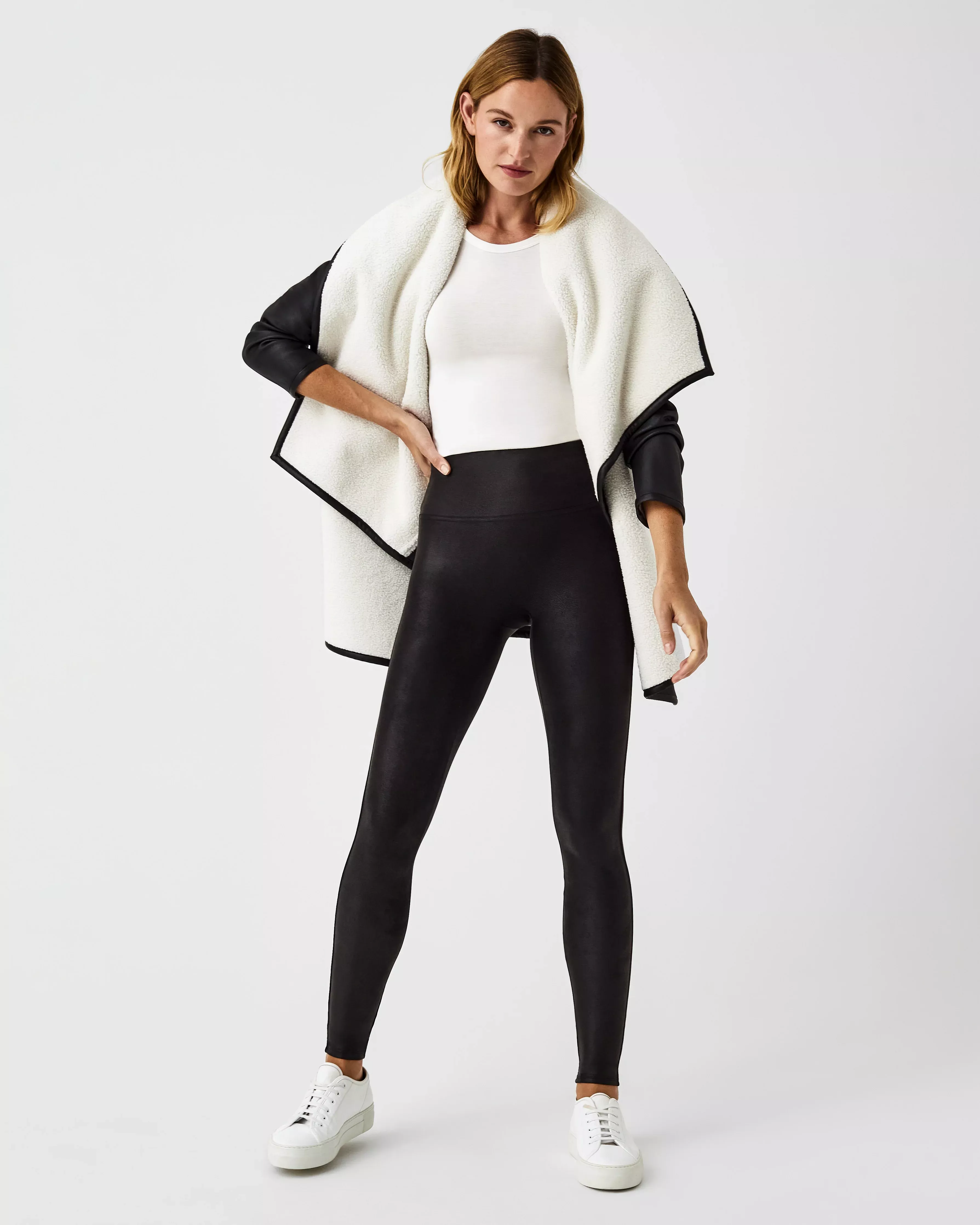 Leather-Like Flare Pant curated on LTK