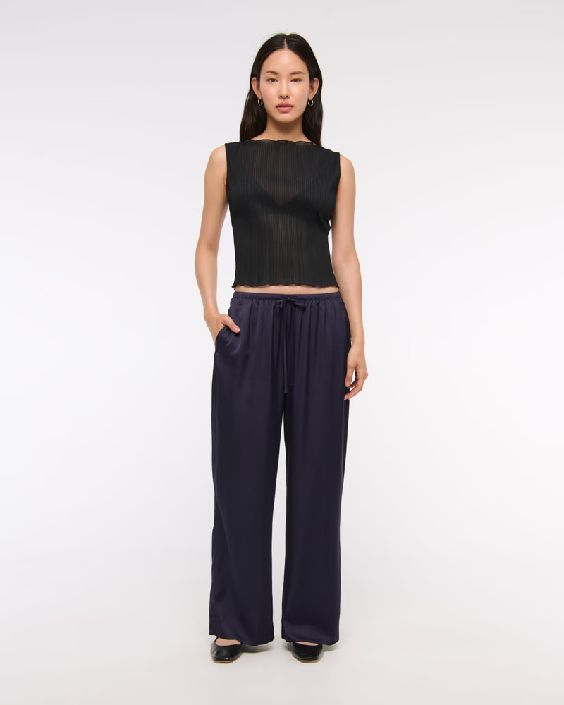Satin Pull-On Pant | Abercrombie & Fitch (US)