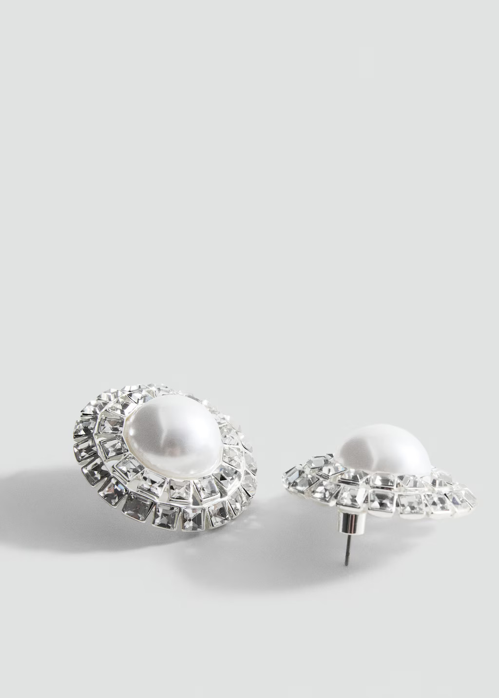 Combined pearl earrings silver - Woman - One size - MANGO | MANGO (UK)