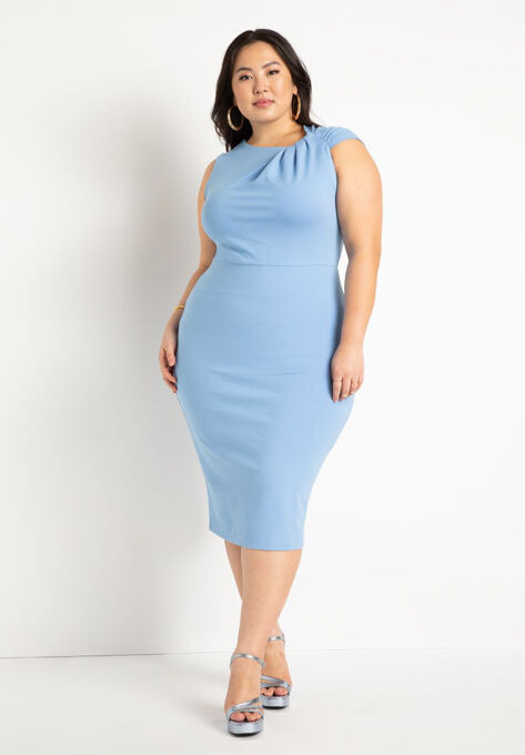 Twisted Shoulder Sheath Dress | Eloquii