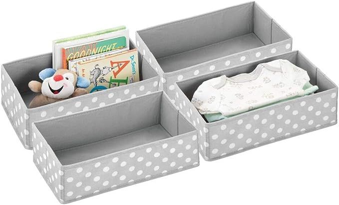 mDesign Soft Fabric Dresser Drawer and Closet Storage Organizer for Child/Kids Room or Nursery - ... | Amazon (US)