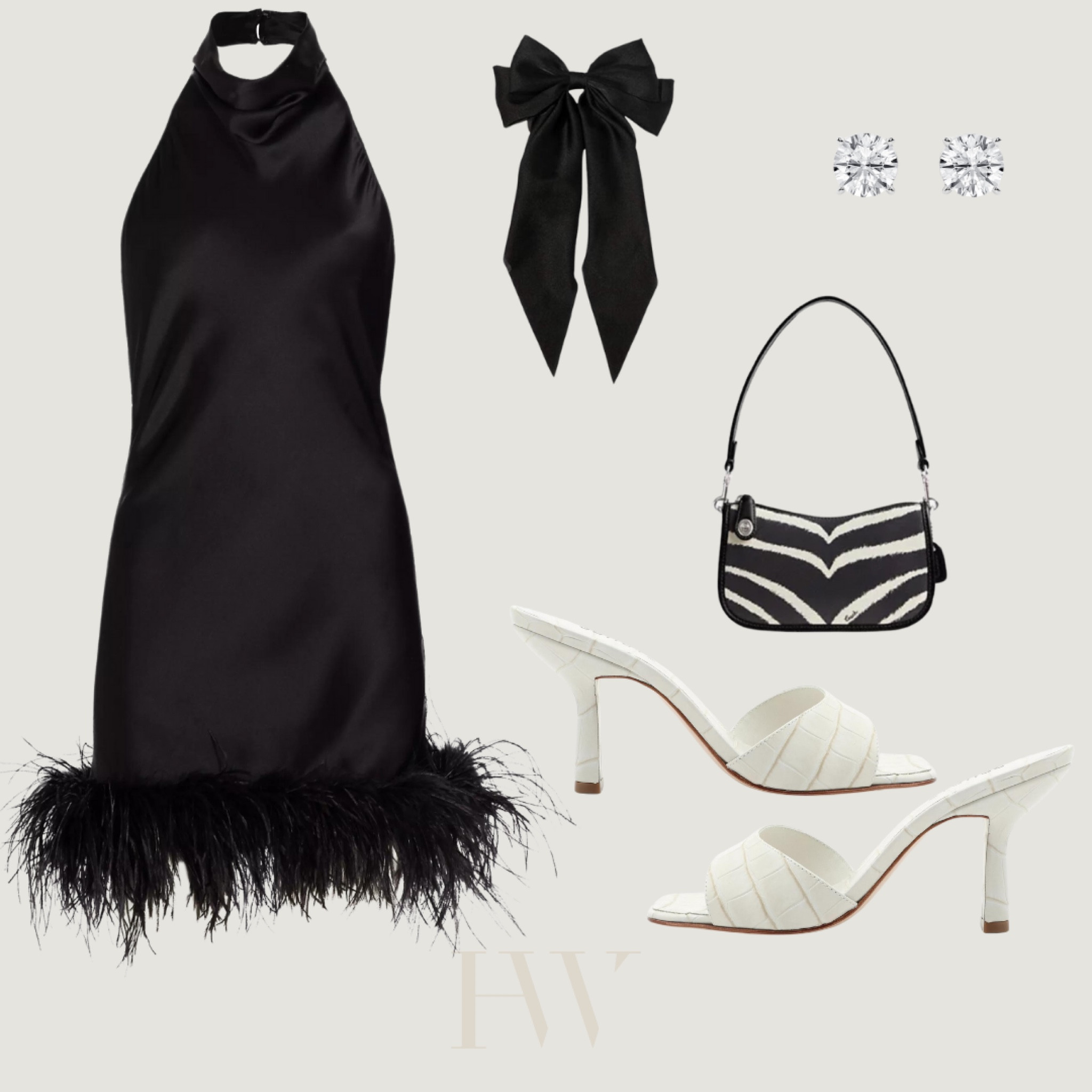 chic all black outfit for engagement photos 

🔍 animal print, hair. accessories, how to style hair bows, coach, saks fifth avenue finds, feather dress, satin dress, little black dress, bride outfits, 

#LTKwedding #LTKstyletip #LTKeurope