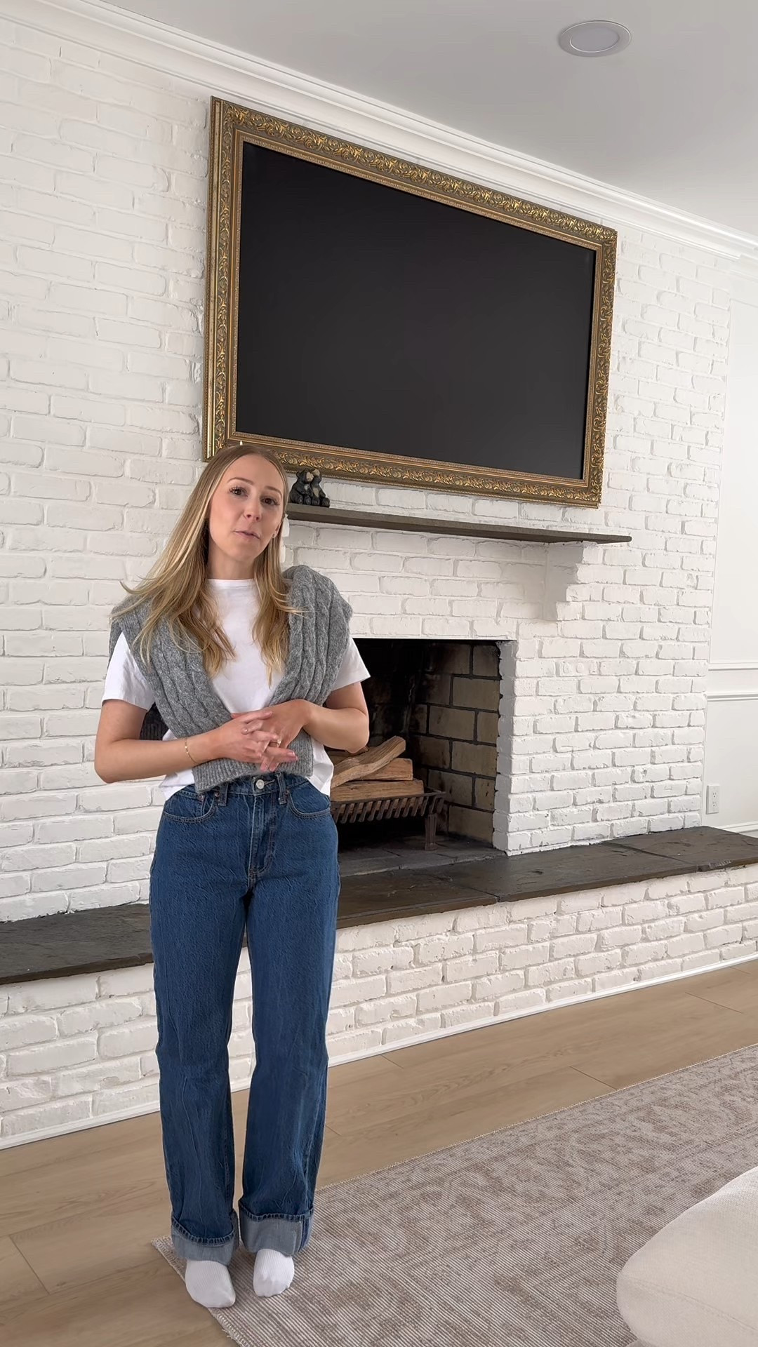 Living room inspiration. Home decor. Brick fireplace. Frame tv 

#LTKHome