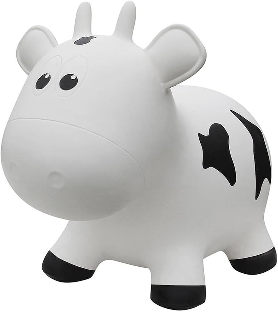 Award Winning Inflatable Toddler Safe Bouncing White Cow Plus Pump | Amazon (US)