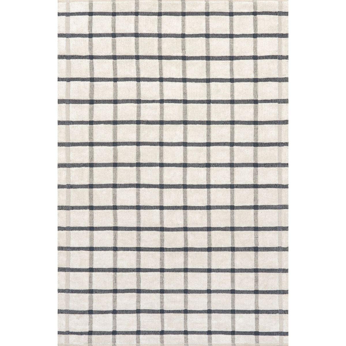 Nuloom Rowena Checked Wool Area Rug, 8' 6" x 11' 6", Beige | Target