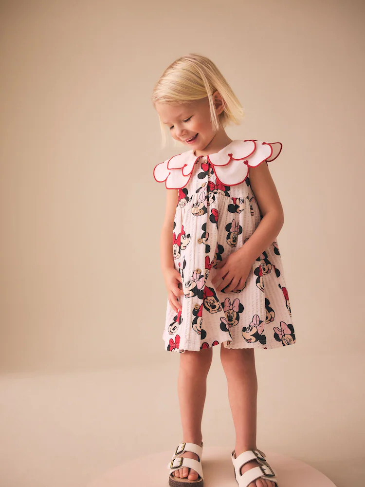Red Minnie Collared Disney Dress (3mths-7yrs) | Next US