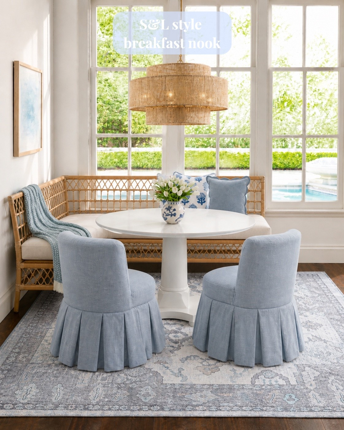 Balancing rustic woven textures with sophisticated pleats and delicate patterns, this furniture design does a great job of creating an oasis. The main difference is that I hunted for the best bargains around without sacrificing design. 
Everything linked below! 

#fameugs #birchlane #bali&pari #tjmaxx #wayfair

#LTKSeasonal #LTKHome