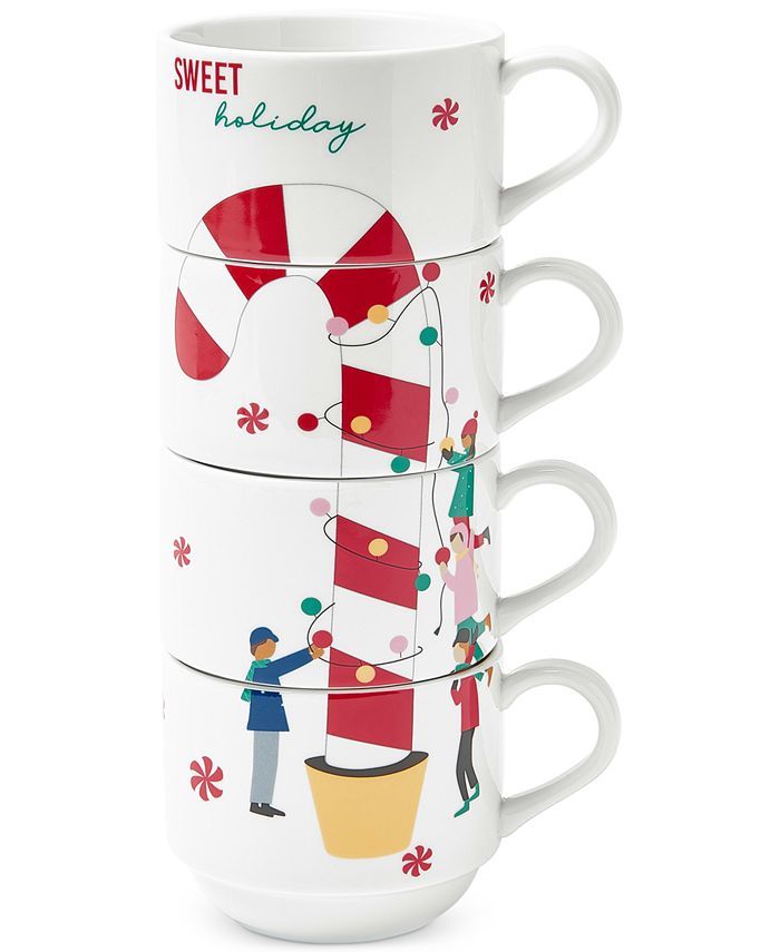 The Cellar Holiday Stackable Mugs, Set of 4, Created for Macy's & Reviews - Dinnerware - Dining -... | Macys (US)