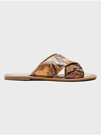 Animal Crossover Slide Sandal | Banana Republic Factory
