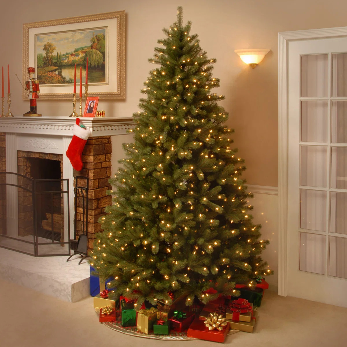 7.5 ft. Lakewood Spruce Tree with Dual Color LED Lights | Wayfair North America