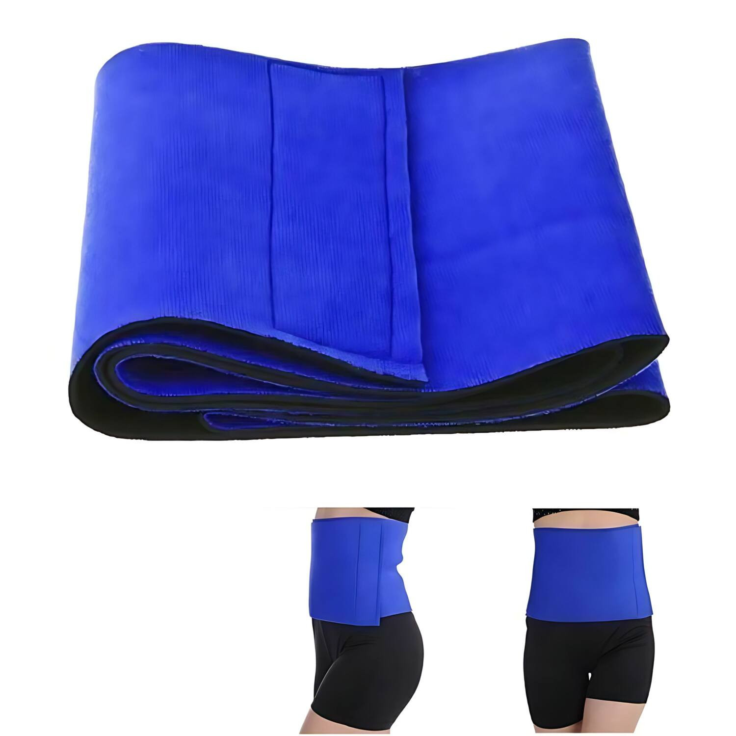 Kitcheniva - Waist Trimmer Belt Sweat Band Wrap Fat Burner One Size - Blue | Best Buy U.S.