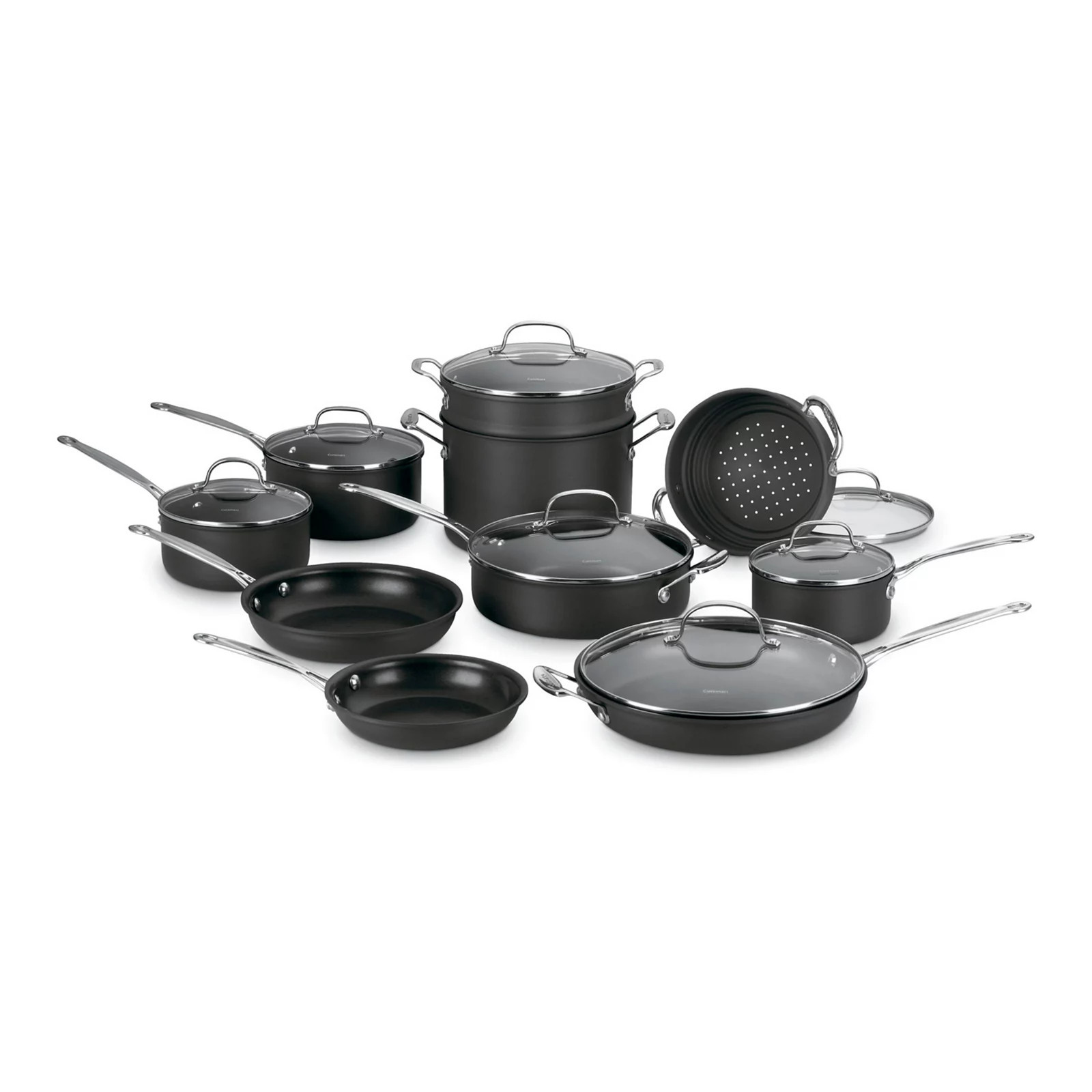 Cuisinart® Chef's Classic™ 17-Pc. Nonstick Hard-Anodized Cookware Set, Gray | Kohl's