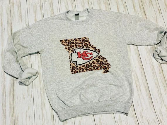 Kansas City Chiefs Leopard sweatshirt | Etsy | Etsy (US)