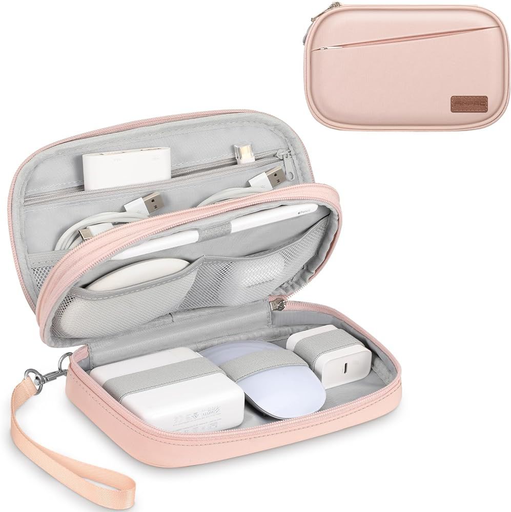 FINPAC Travel Electronic Bag, Portable Cable Organizer Electronic Essentials Pouch Case, Double L... | Amazon (US)