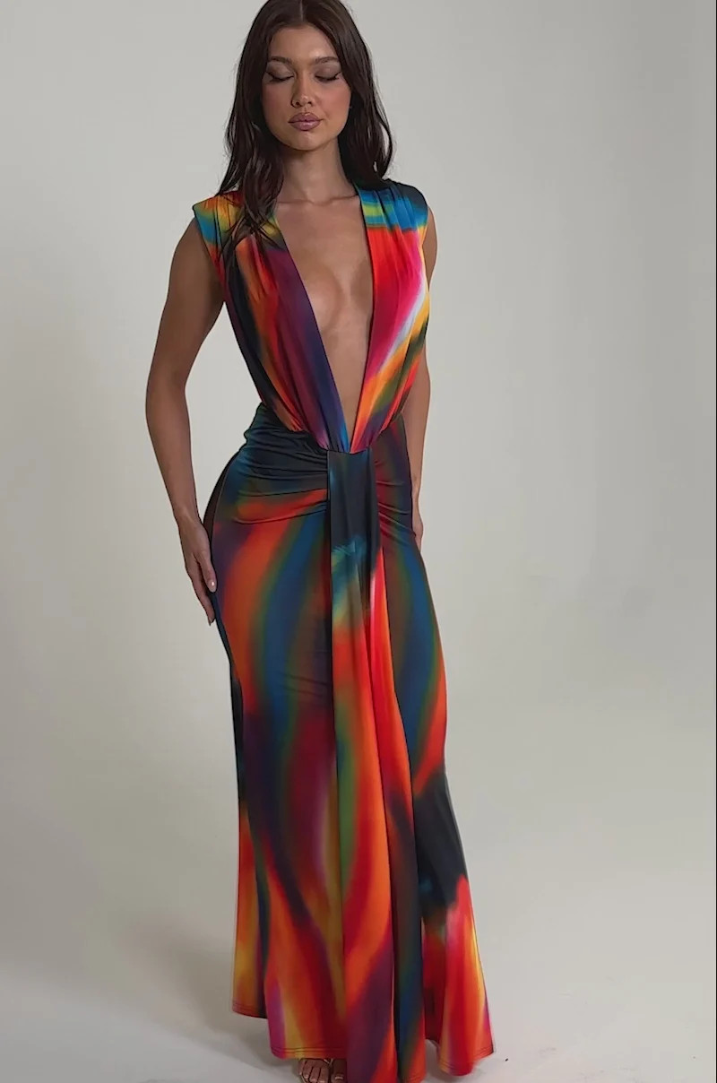 COLOR ME IMPRESSED MAXI DRESS | AKIRA