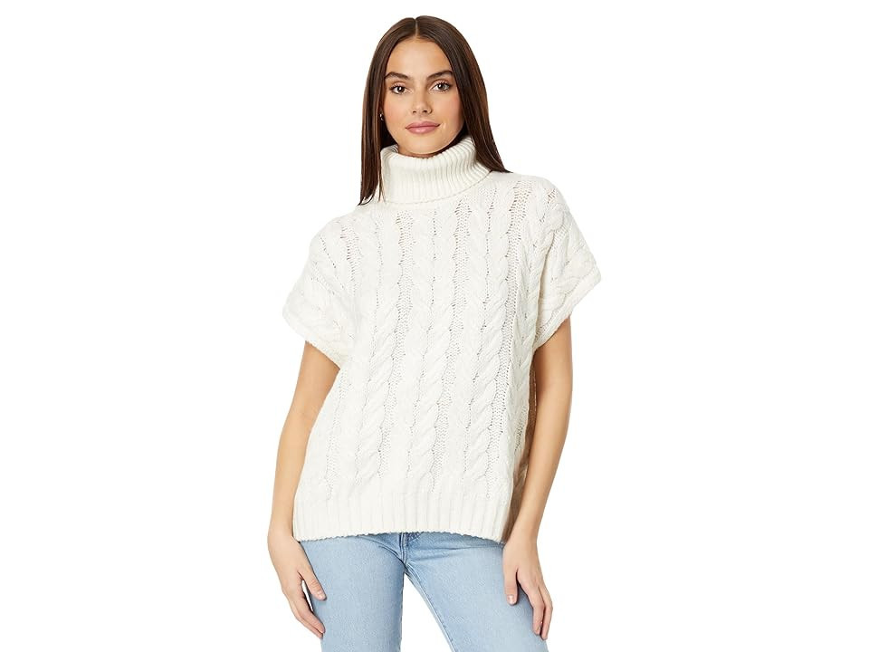 Splendid Abbott Short Sleeve Sweater (Snow Heather) Women's Sweater | Zappos