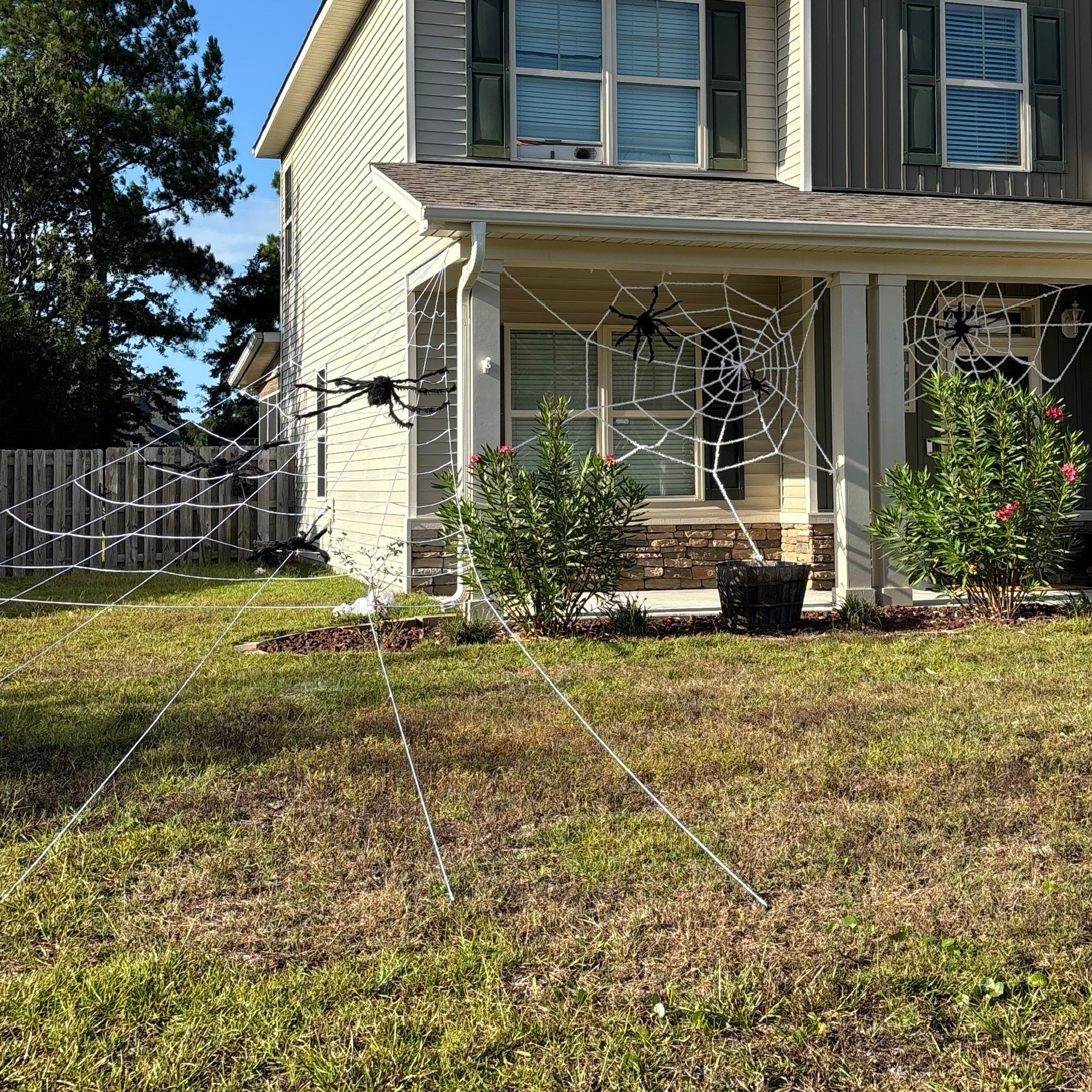 These spider webs have a big impact, and are an easy way to decorate your house for Halloween! 

#LTKHome #LTKSeasonal #LTKHalloween
