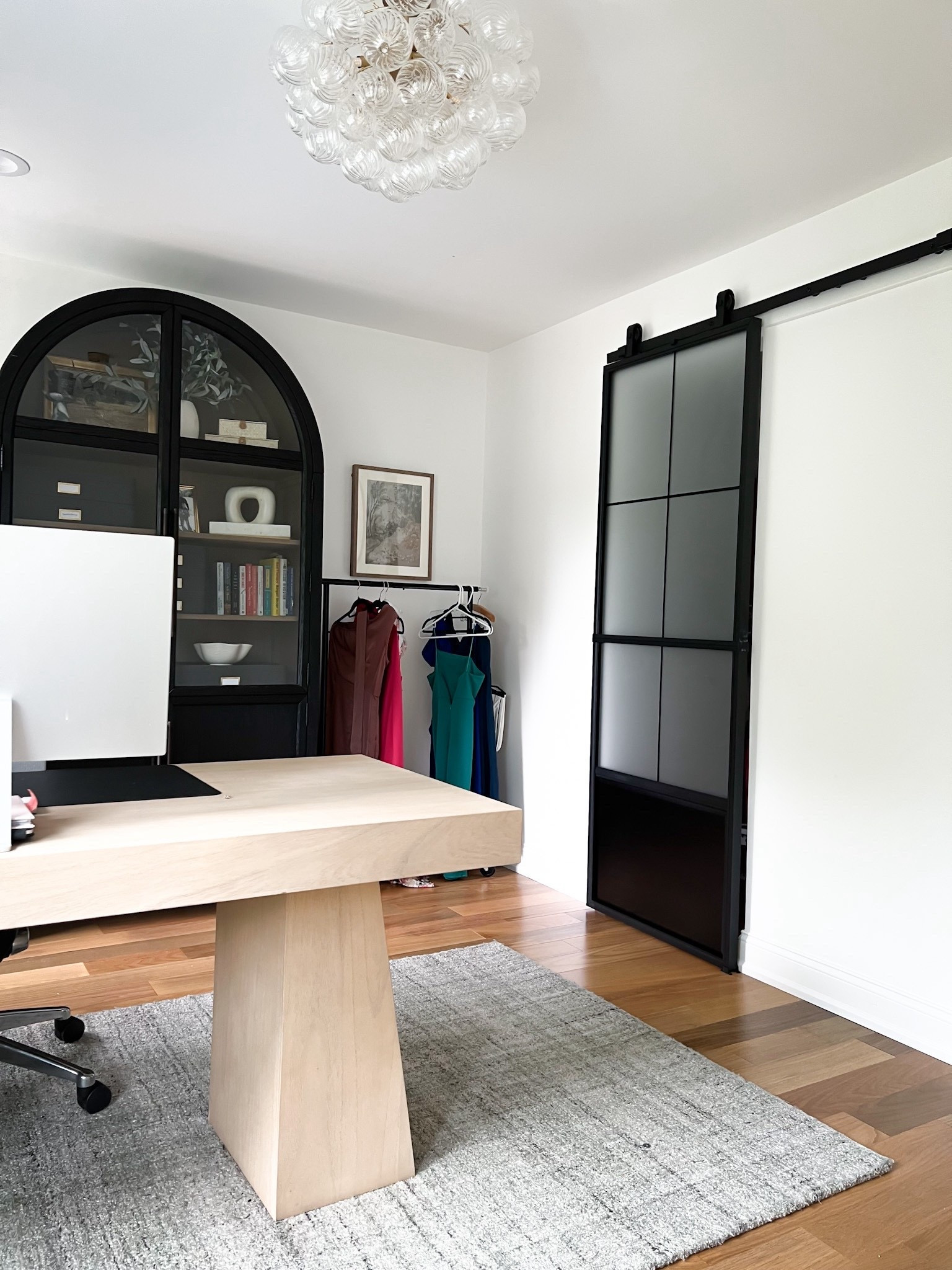 These black Amazon barn doors were one of the smartest updates I made to my home office. They create a clean, modern look while giving me the ability to close off the space when filming, editing, or taking meetings. If you’re working from home and need a stylish privacy solution, this barn door setup is functional and aesthetic.

#LTKHome #LTKStyleTip #LTKOver40