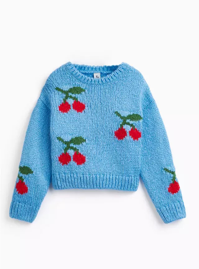 Mini Me Kids' Blue Cherry Jumper 5-6 years | Tu Clothing
