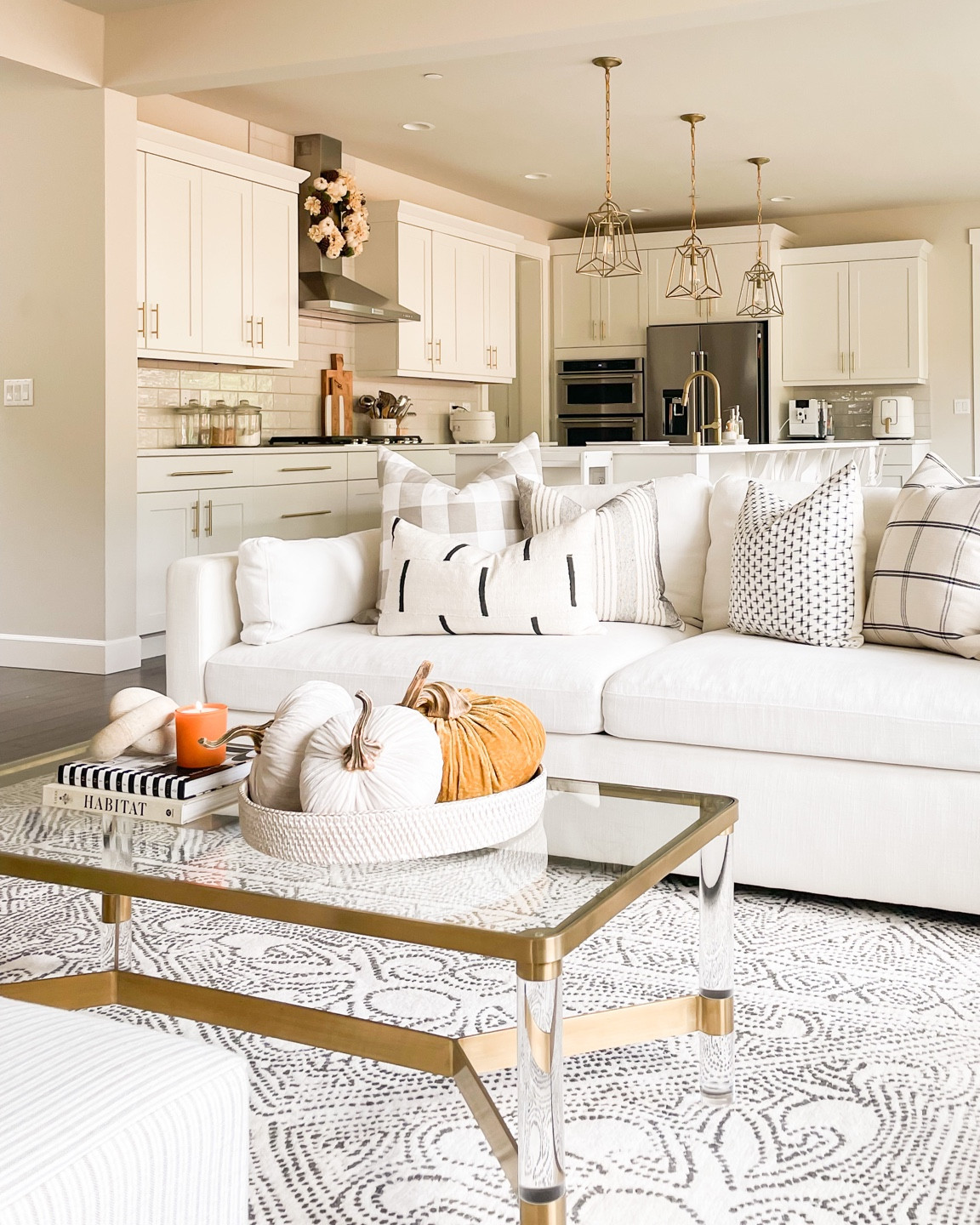 Fall home decor, living room, white couch, velvet pumpkins

#LTKSeasonal #LTKhome #LTKstyletip
