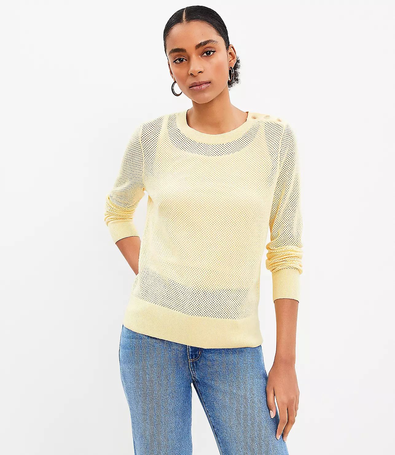 Mesh Stitch Sweater | LOFT