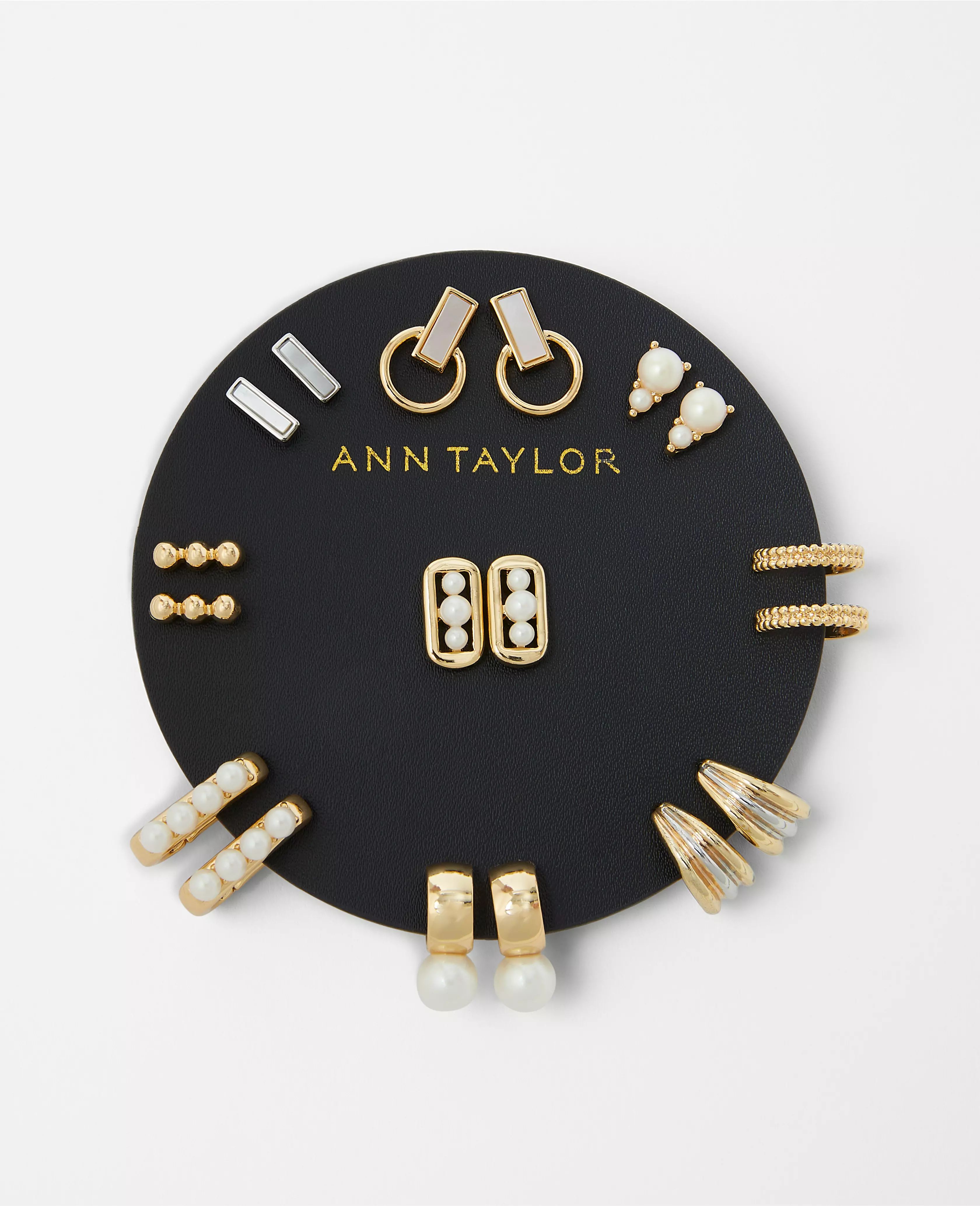 Modern Pearlized Stud Earring Set | Ann Taylor (US)