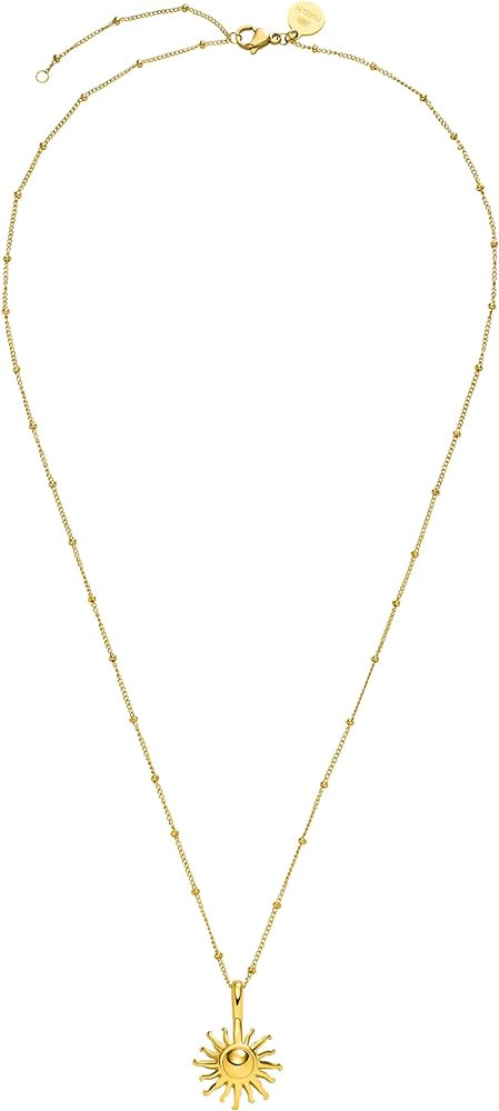 Purelei® Sun Necklace – 18K Gold plated stainless steel jewelry – Waterproof chain – 20 to... | Amazon (US)