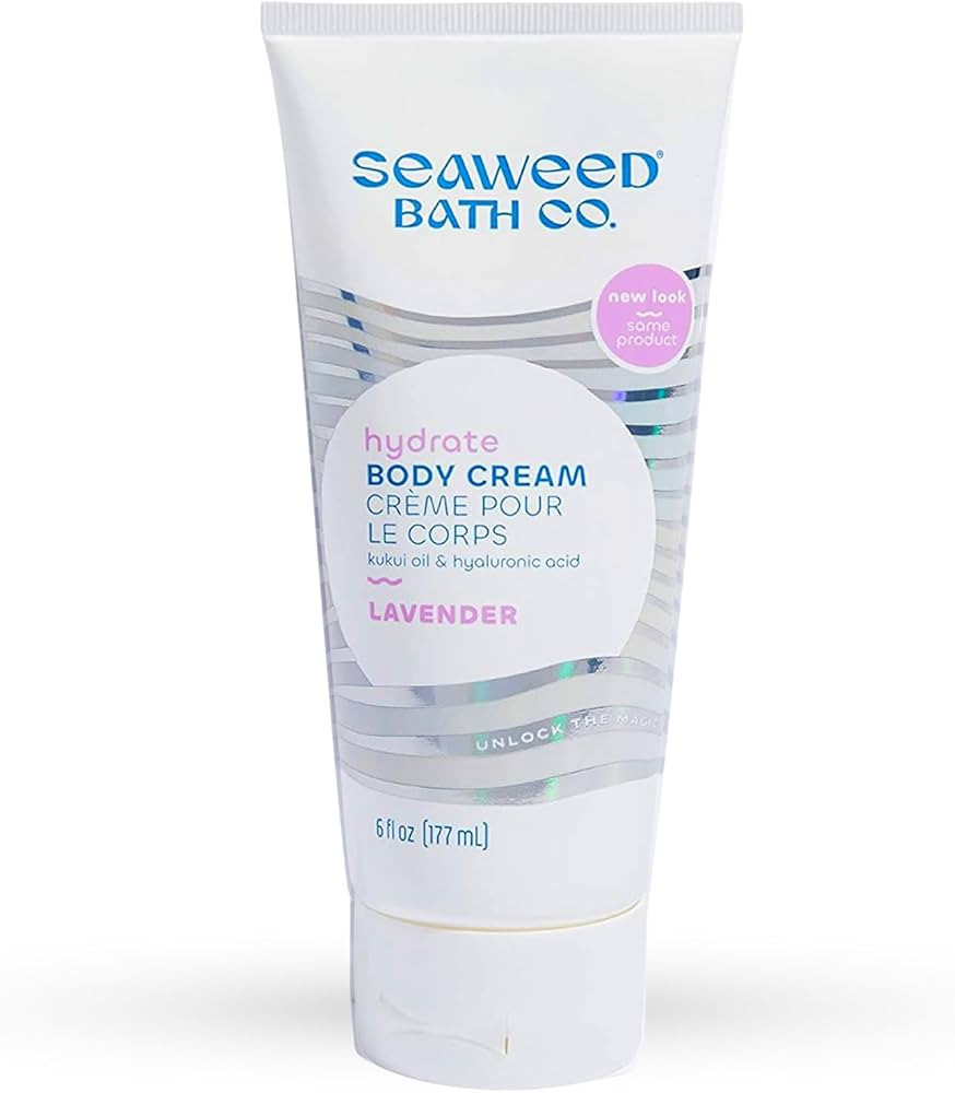 Seaweed Bath Co. Hydrate Body Cream, Lavender Scent, 6 Ounce, Nourishing Hand & Body Lotion Moist... | Amazon (US)