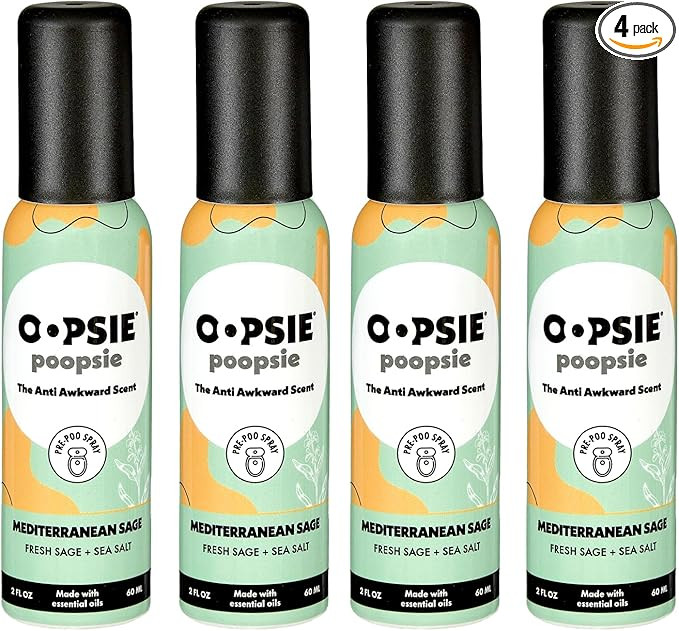 Mediterranean Sage Before & After You Go Toilet Spray 2oz 4-Pack Gift Set - Portable Odor Elimina... | Amazon (US)