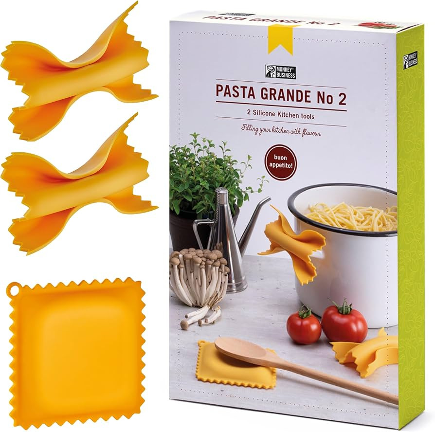 Monkey Business Pasta Shaped Silicone Kitchen Tools in a Gift Box / 2 of Our Big Pasta Shaped Kit... | Amazon (US)