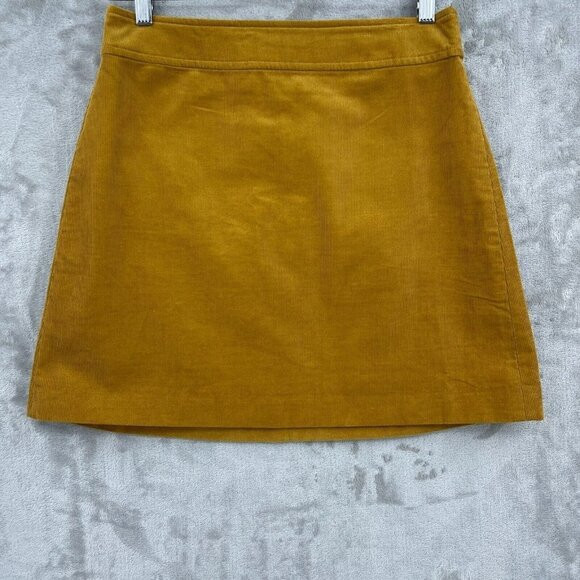 J. Crew Factory Corduroy Mini Skirt Rusted Amber Retro Back Zip Lined | Poshmark