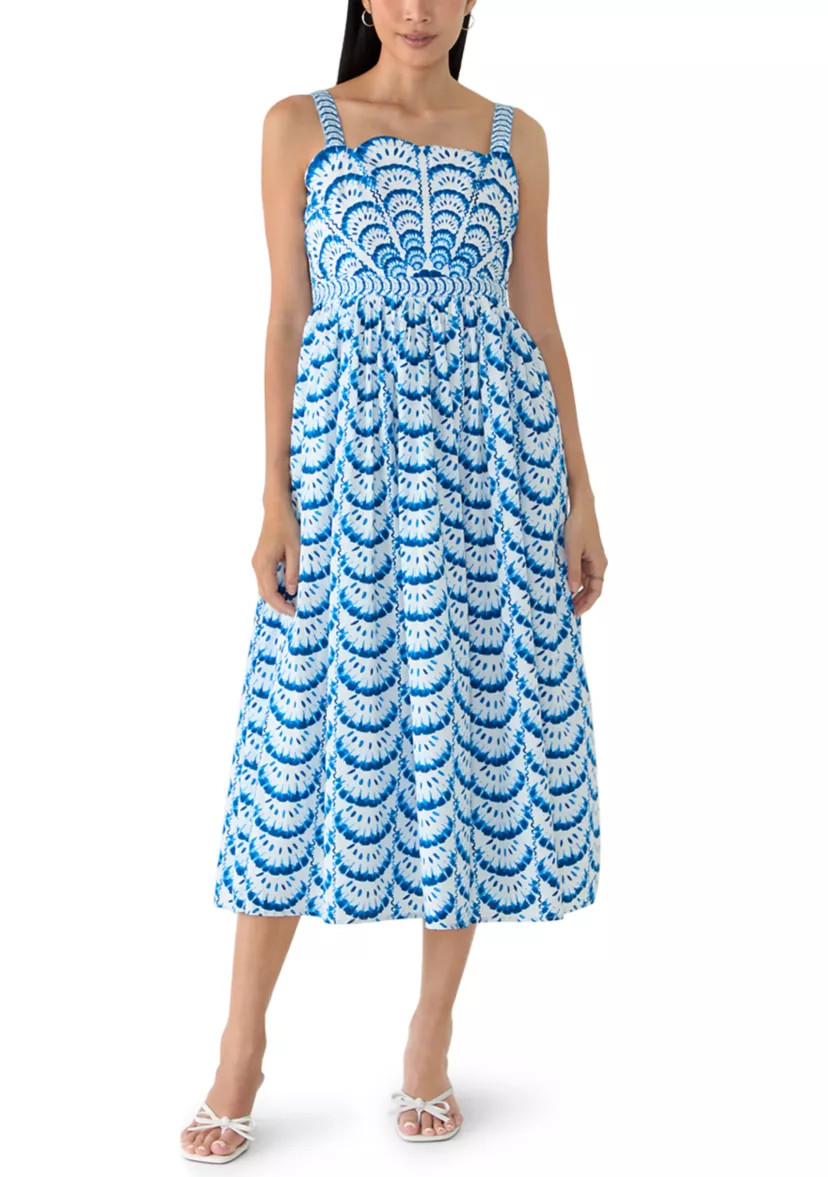 Petite Sleeveless Printed Midi Dress | Belk