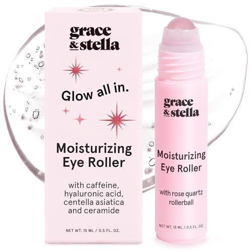 grace & stella Under Eye Brightener with Rose Quartz Rollerball - Centella Asiatica & Caffeine Un... | Amazon (US)