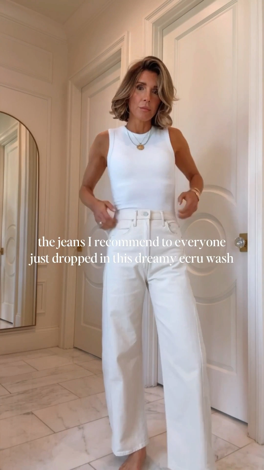 The jeans I recommend to everyone are now available in the perfect ecru wash for spring! They are a BEST SELLER this week.

#LTKgrwm #LTKootd