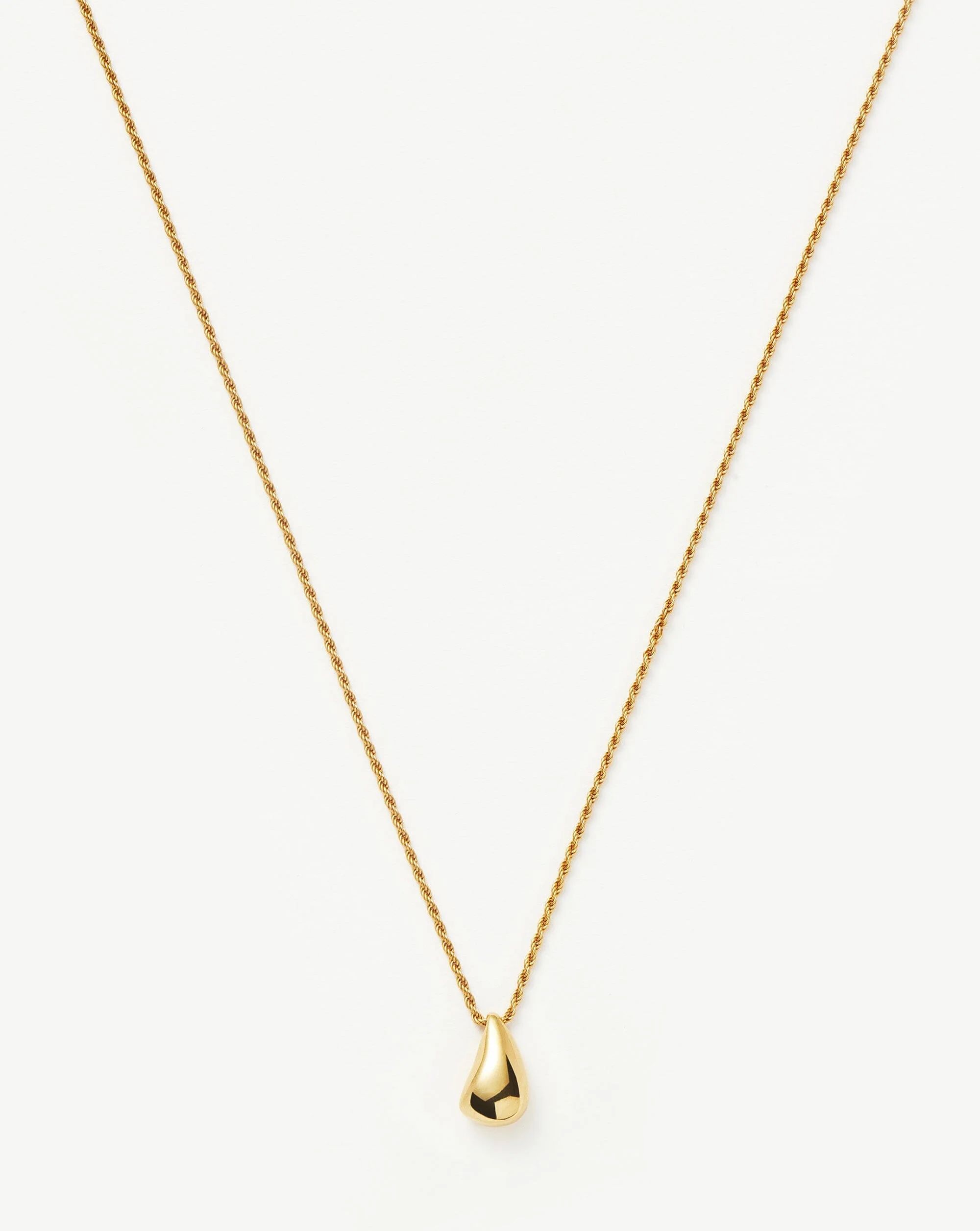 Savi Sculptural Droplet Pendant Necklace | 18ct Gold Plated Vermeil | Missoma
