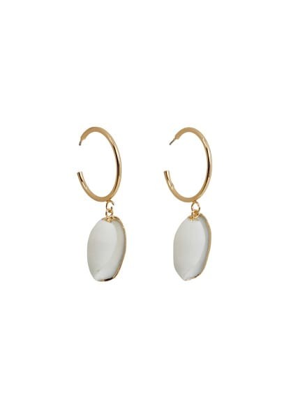 MANGO Shell hoop earrings | MANGO (US)