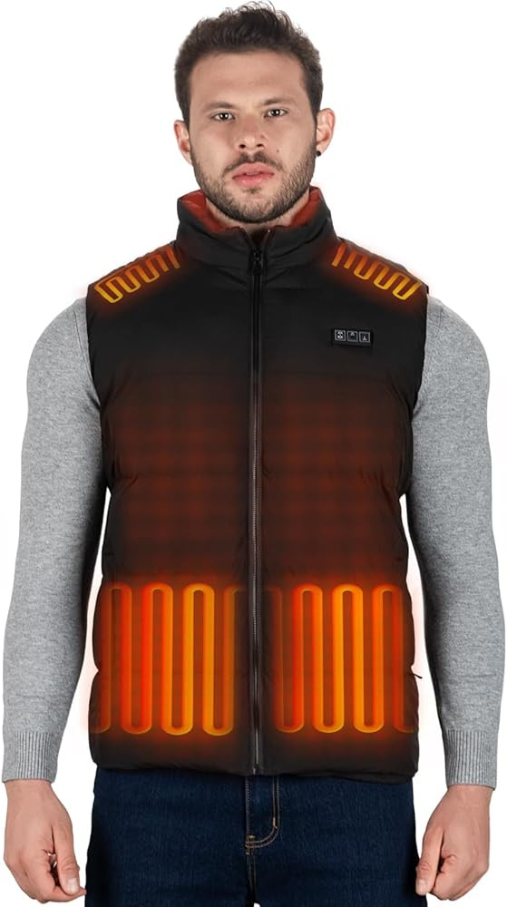 Heated Vest for Men with 10,000mAh 7.4V Battery Pack Included, Lightweight Electric Heating Vest | Amazon (US)