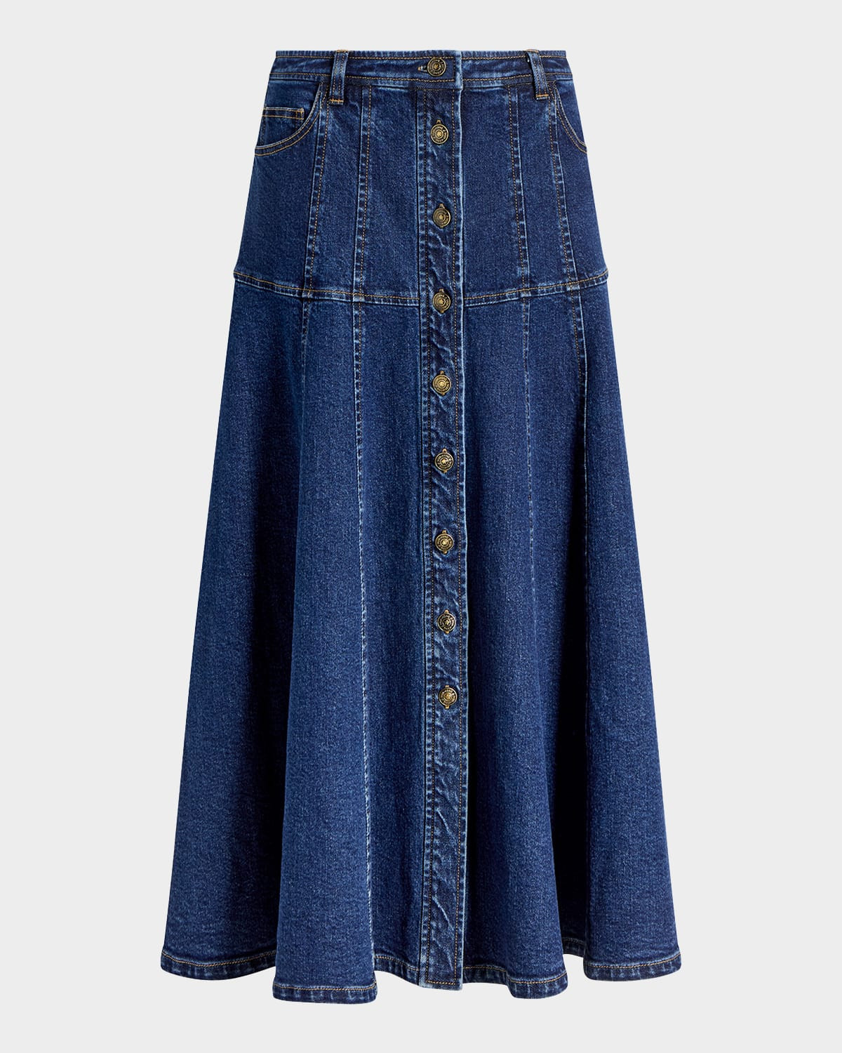 Veena Denim Midi Skirt | Neiman Marcus