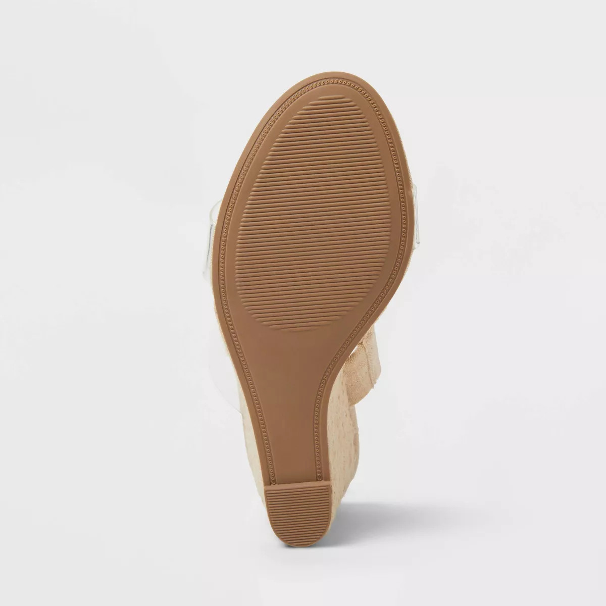 Women's Ansel Double Band Open Toe Wedge Heels with Memory Foam Insole - A New Day™ Tan | Target