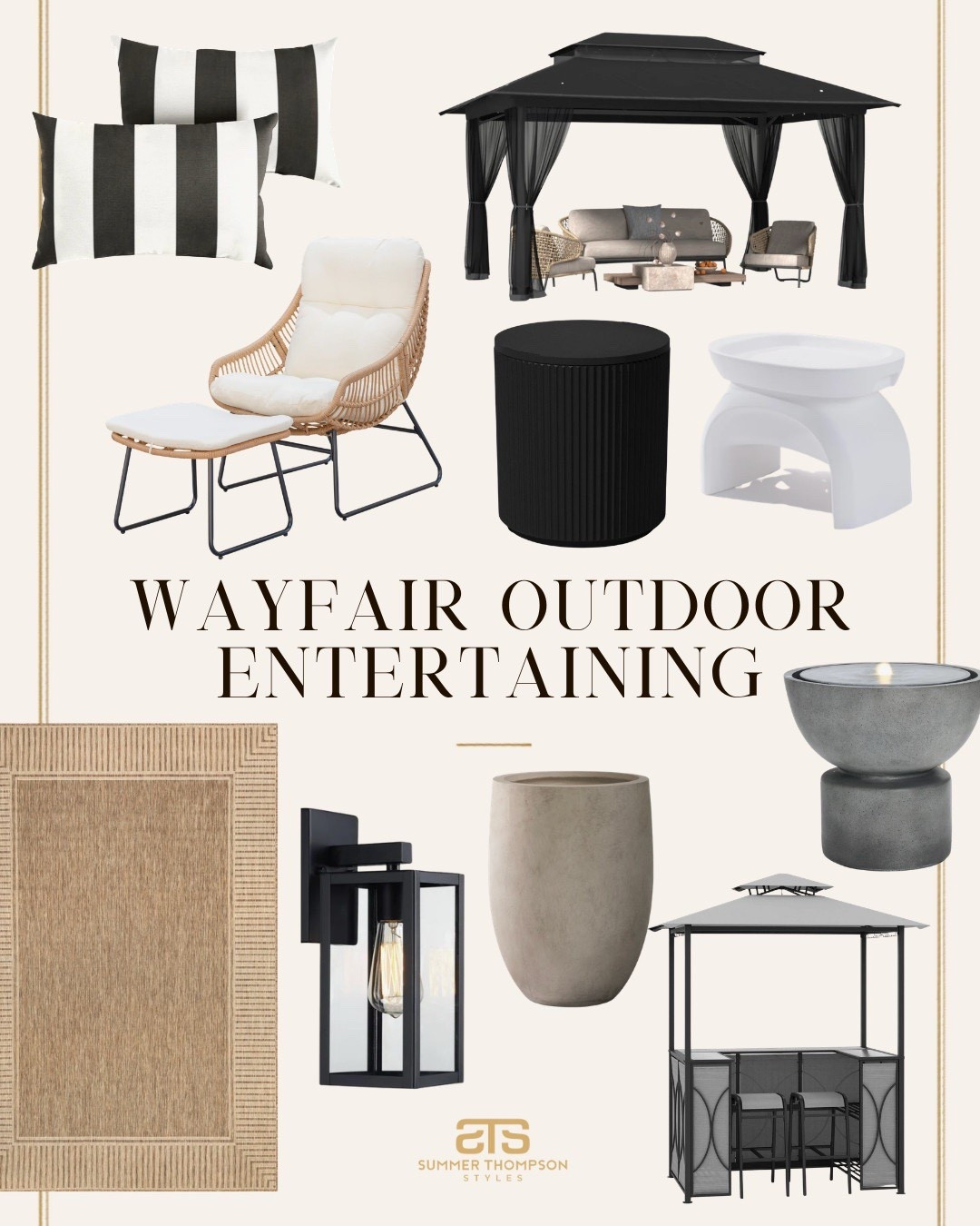 Wayfair outdoor entertaining season is officially my favorite season ☀️✨ I’ve been loving how easy it is to create a stylish, functional outdoor setup with Wayfair finds, from comfy seating and chic dining pieces to those little styling details that make everything feel intentional. It’s all about turning your patio into an inviting space where you actually want to host, relax, and stay awhile 🤍🌿

Wayfair home
Outdoor entertaining
Patio inspo
Cozy outdoor

Summerthompsonstyles 

#LTKHome #LTKSeasonal #LTKSaleAlert